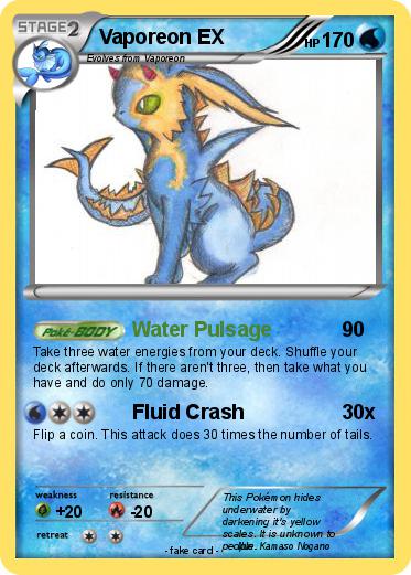 Pokemon Vaporeon EX
