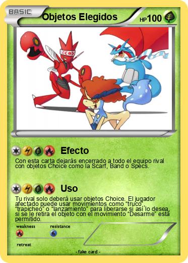 Pokemon Objetos Elegidos