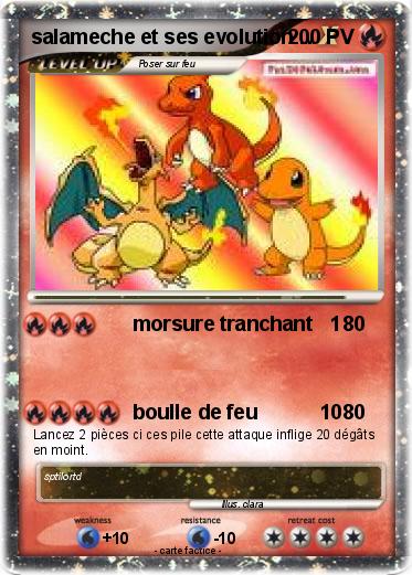 Pokemon salameche et ses evolution