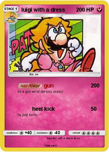 Pokemon luigi with a dress