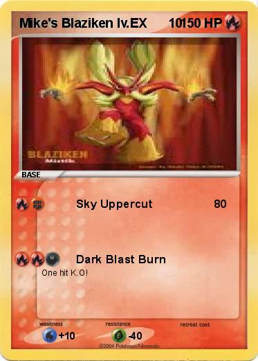 Pokemon Mike's Blaziken lv.EX      10