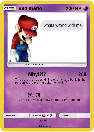 Pokemon Sad mario