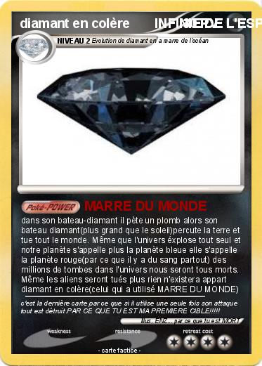 Pokemon diamant en colère       INFINIE DE L'ESPACE