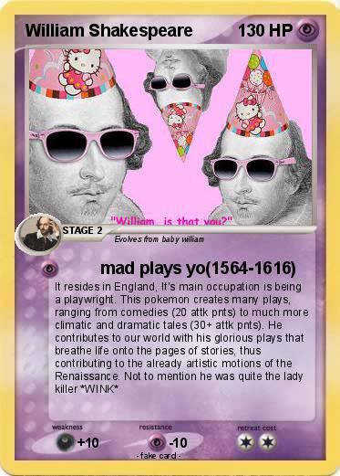 Pokemon William Shakespeare