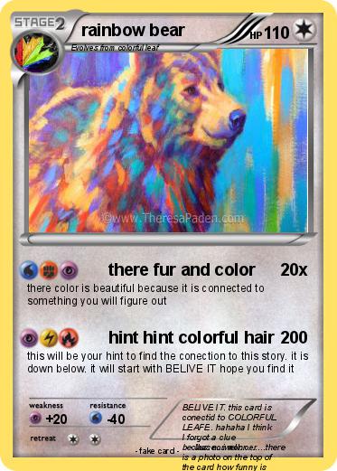 Pokemon rainbow bear