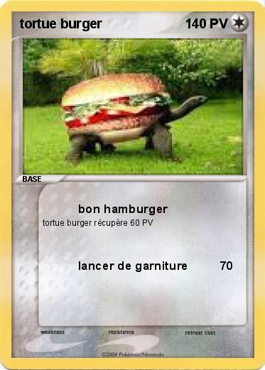 Pokemon tortue burger