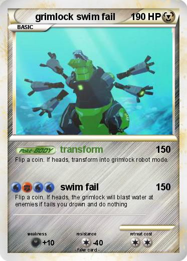 Pokemon grimlock swim fail