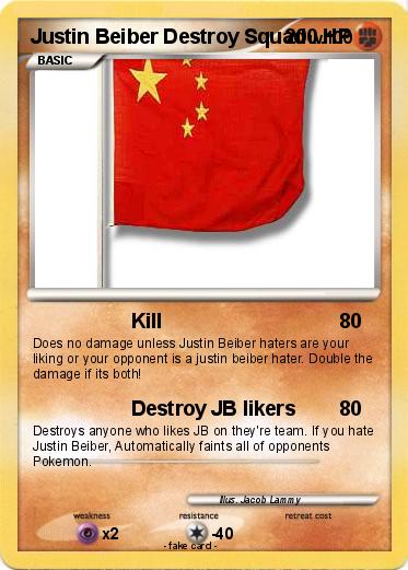 Pokemon Justin Beiber Destroy Squad