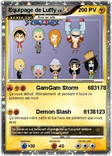 Pokemon Equipage de Luffy
