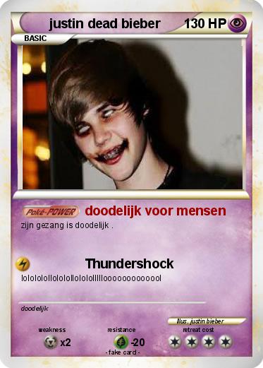 Pokemon justin dead bieber