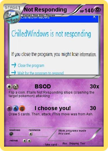 Pokemon Not Responding