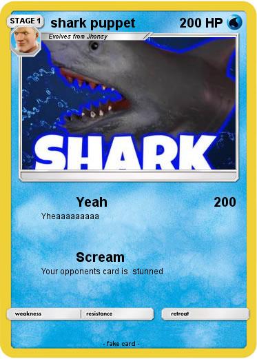 Pokemon shark puppet