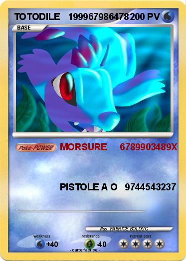 Pokemon TOTODILE   199967986478
