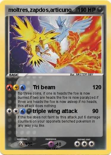 Pokemon moltres,zapdos,articuno