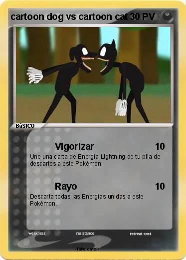 Pokemon cartoon dog vs cartoon cat
