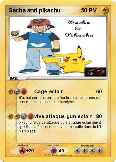 Pokemon Sacha and pikachu