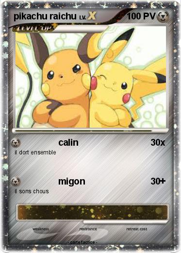 Pokemon pikachu raichu