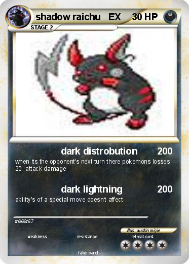 Pokemon shadow raichu   EX