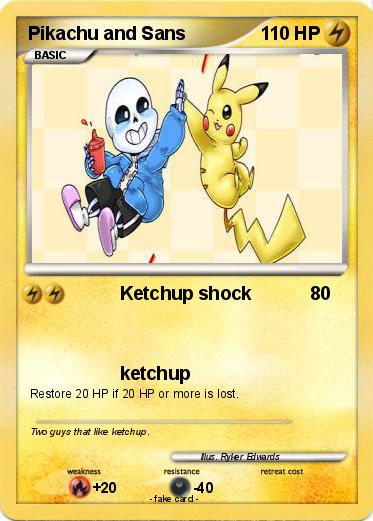 Pokemon Pikachu and Sans
