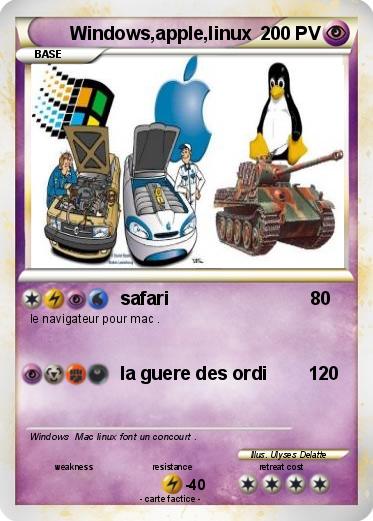 Pokemon Windows,apple,linux