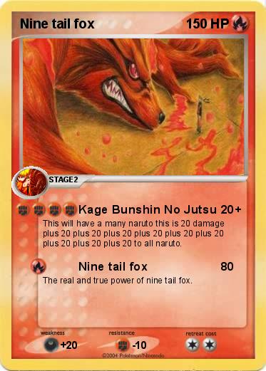 Pokémon Nine tail fox 2 2 - Kage Bunshin No Jutsu - My Pokemon Card
