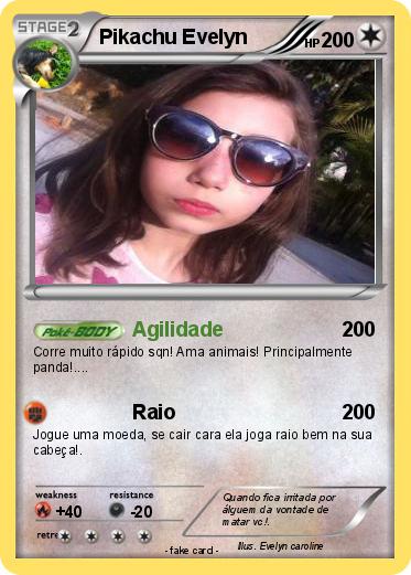 Pokemon Pikachu Evelyn
