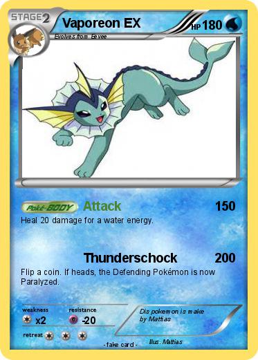 Pokemon Vaporeon EX
