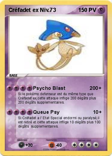 Pokemon Créfadet ex Niv.73                