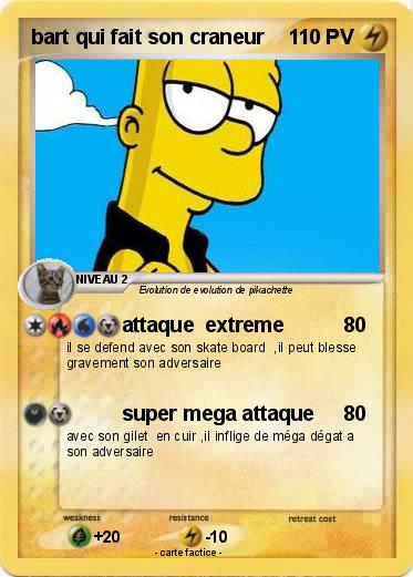 Pokemon bart qui fait son craneur