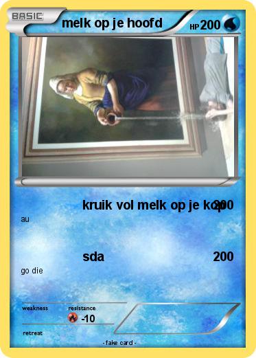 Pokemon melk op je hoofd