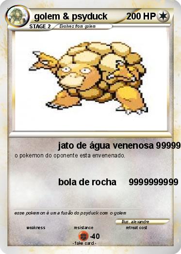 Pokemon golem & psyduck