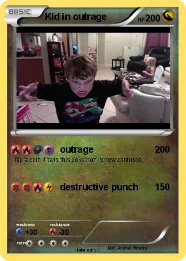 Pokemon Kid in outrage