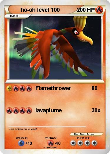 Pokemon ho-oh level 100