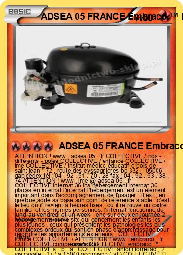 Pokemon ADSEA 05 FRANCE Embraco ™ EMT 6152 U COLLECTIVE FRANCE UNITÉ A INTERNAT FRANCE IME FRANCE