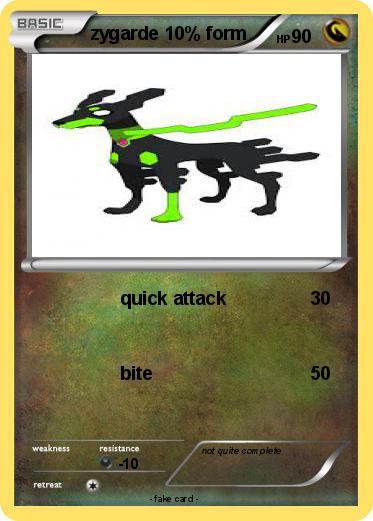 Pokemon zygarde 10% form