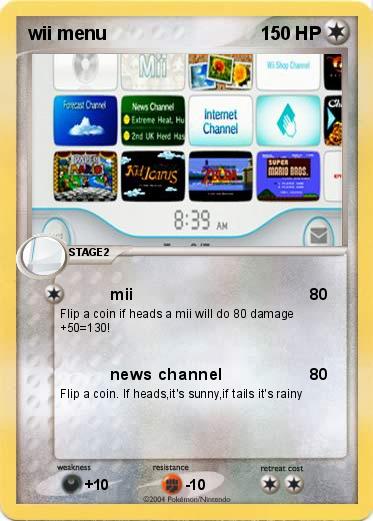 Pokemon wii menu