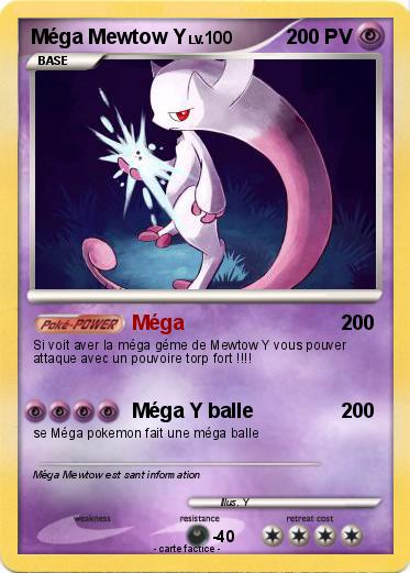 Pokemon Méga Mewtow Y