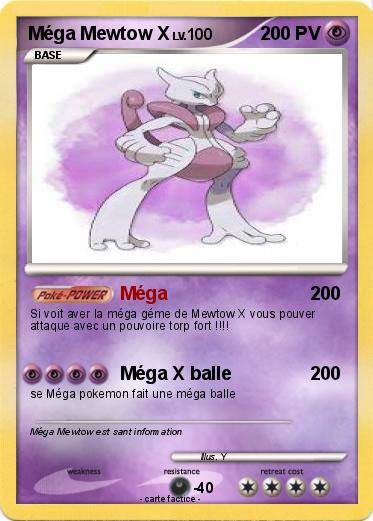 Pokemon Méga Mewtow X