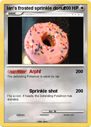 Pokemon Ian's frosted sprinkle donut