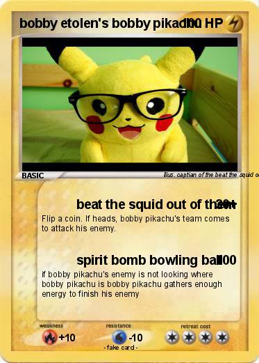 Pokemon bobby etolen's bobby pikachu