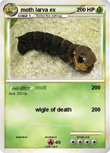 Pokemon moth larva ex
