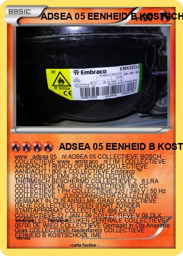 Pokemon ADSEA 05 EENHEID B KOSTSCHOOL IME EENHEID B IME