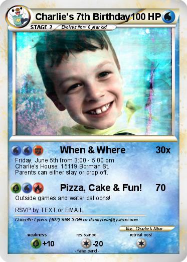 Pokemon Charlie's 7th Birthday