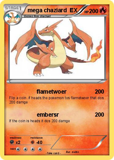 Pokemon mega chaziard  EX