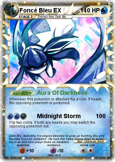 Pokemon Foncé Bleu EX