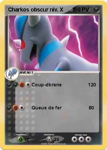 Pokemon Charkos obscur niv. X      1