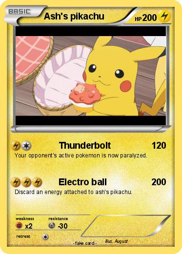 Pokemon Ash's pikachu