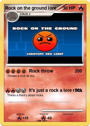 Pokemon Rock on the ground lore