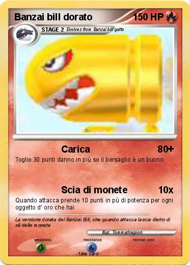 Pokemon Banzai bill dorato