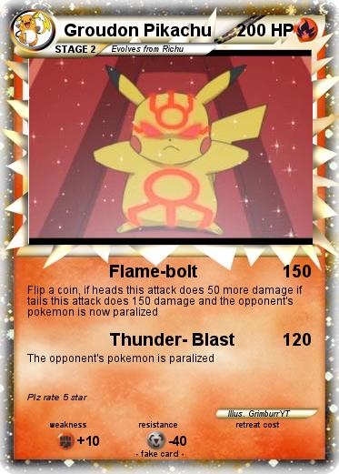 Pokemon Groudon Pikachu